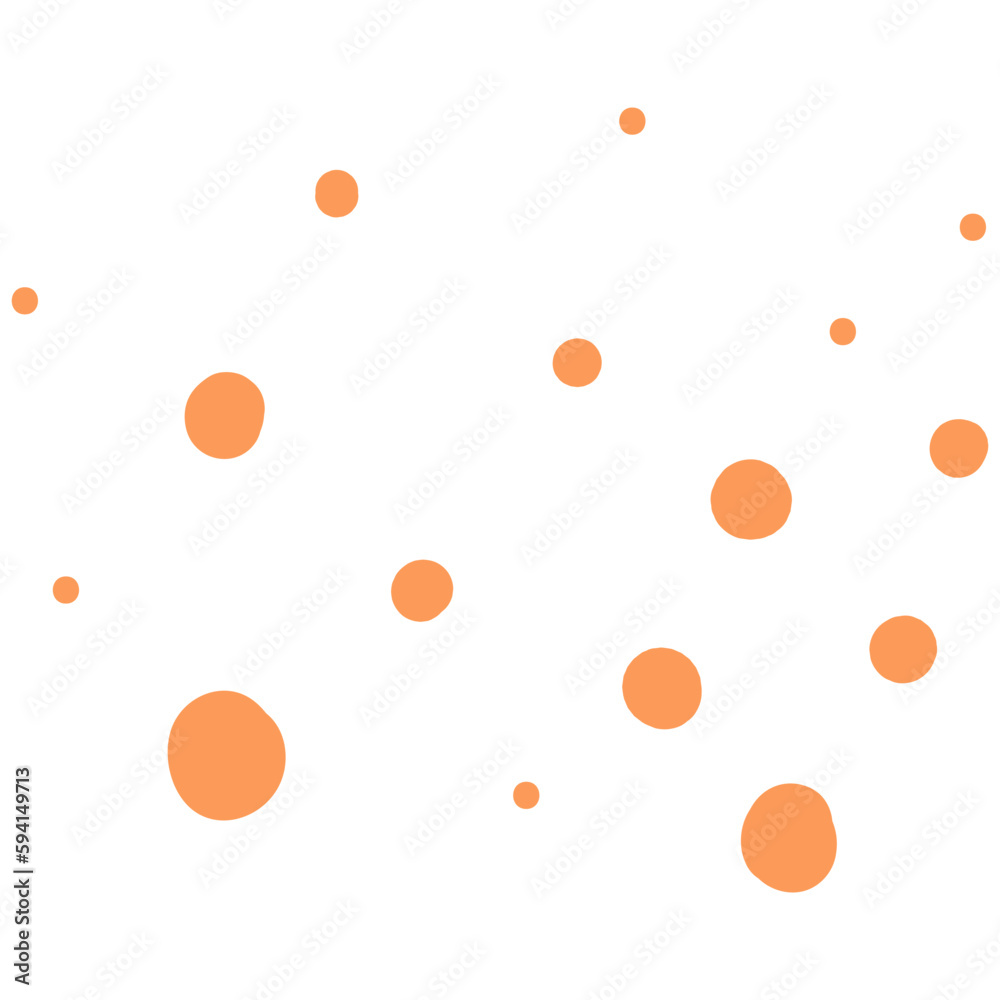 Orange Hand Drawn Dot Scribble