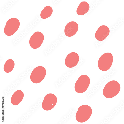 Red Hand Drawn Dot Scribble
