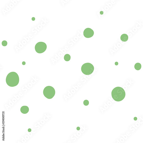 Green Hand Drawn Dot Scribble