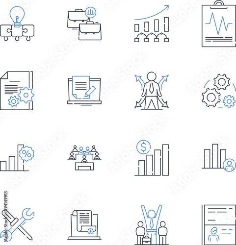 Institute seminary line icons collection. Theology, Seminary, Ministry, Biblical, Education, Divinity, Church vector and linear illustration. Clergy,Religious,Worship outline signs set