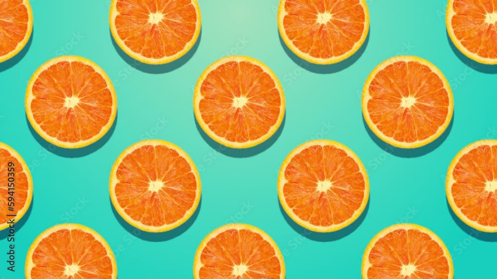 Trendy orange fruit retro vintage background