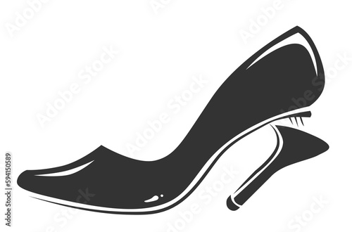 black women's shoe with a broken heel