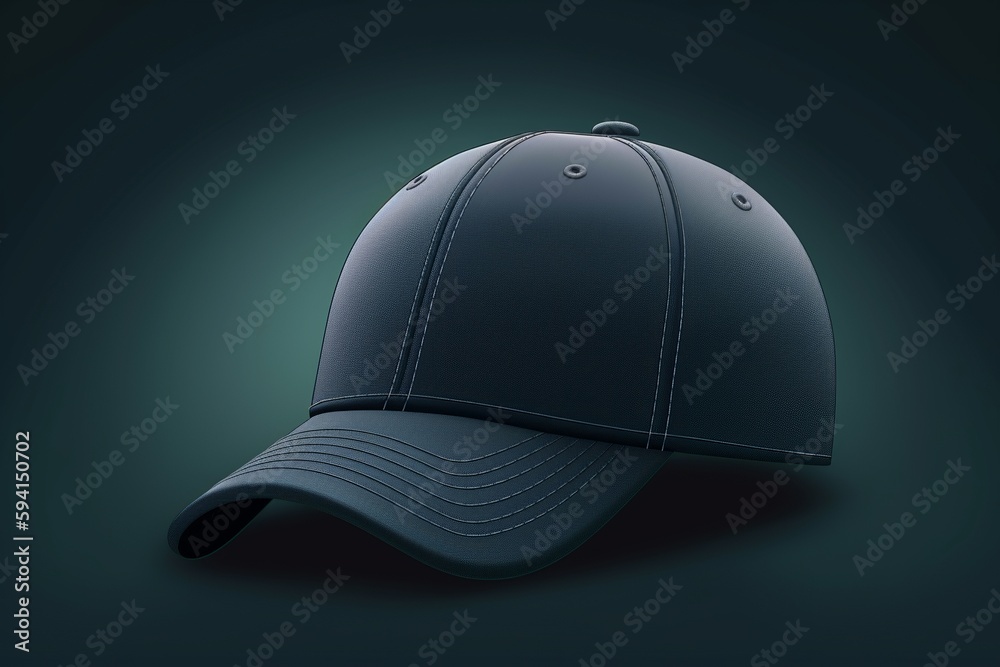 Fototapeta premium black hat on black background from generative ai