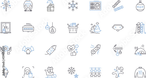 Hanukkah line icons collection. Menorah, Dreidel, Latkes, Chanukah, Candles, Miracle, Festival vector and linear illustration. Gelt,Tradition,Maccabees outline signs set