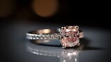 Flamingo Pink Diamond Engagement Ring