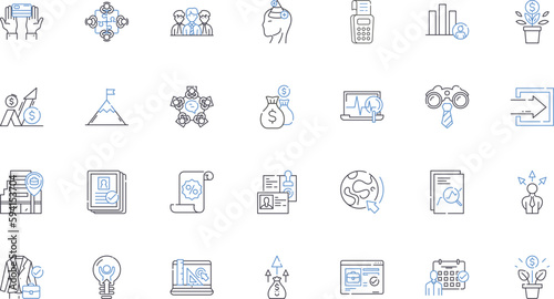 Customer management line icons collection. Satisfaction, Engagement, Retention, Loyalty, Communication, Feedback, Insight vector and linear illustration. Complaints,Responsiveness,Appreciation outline