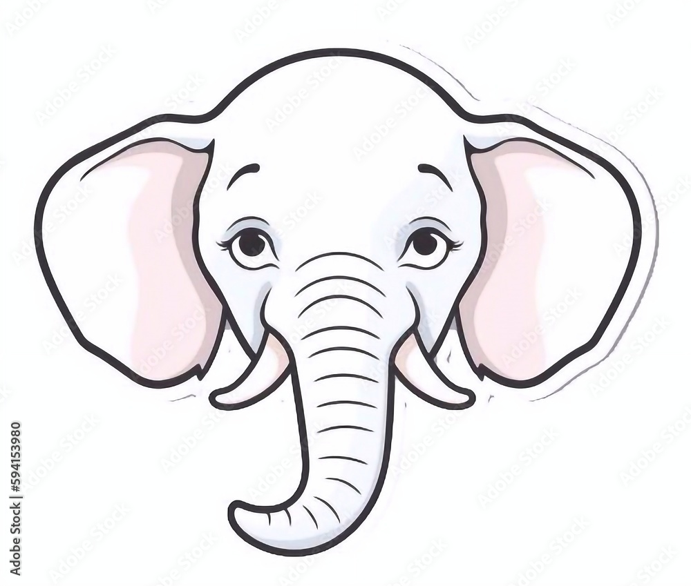 Weißer Elefant, made by Ai, Ai-Art