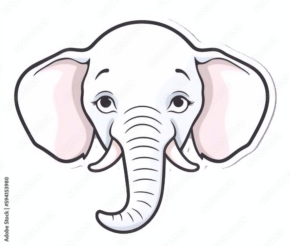 Fototapeta premium Weißer Elefant, made by Ai, Ai-Art