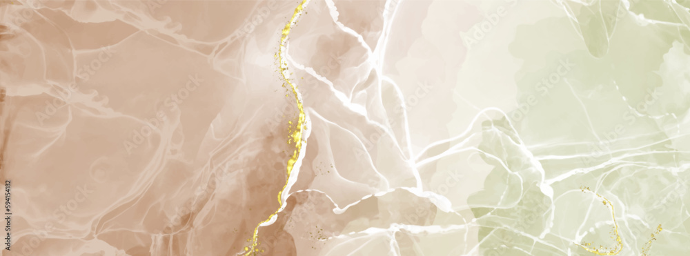 Fototapeta premium Elegant banner template design with color paint.