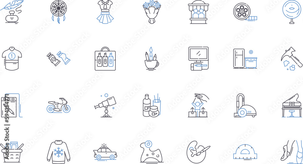 Hospitality sector line icons collection. Service, Comfort, Experience, Luxury, Staycation, Reception, Destination vector and linear illustration. Host,Amenities,Cuisine outline signs set