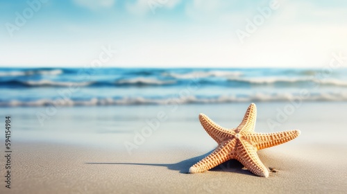 sea shell and starfish with generative ai © Daunhijauxx