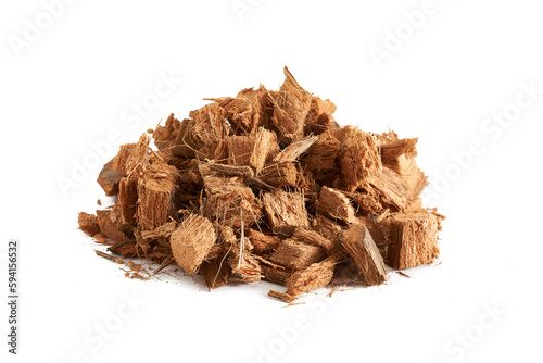 pile of coco fluff or coconut husk chip isolated on white background. heap of coco fluff or coconut husk chip isolated on white background. coco fluff or coconut husk chip isolated