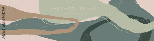 Abstract trendy universal artistic banner template. Vector illustration.