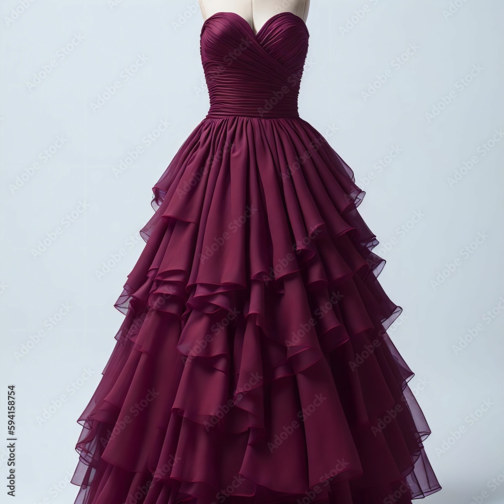 IA generativa: Vestido formal de novia con paleta de colores púrpura y ...