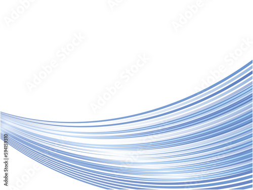 爽やかな風や波の抽象的なイメージのグラデーションフレーム_ブルー