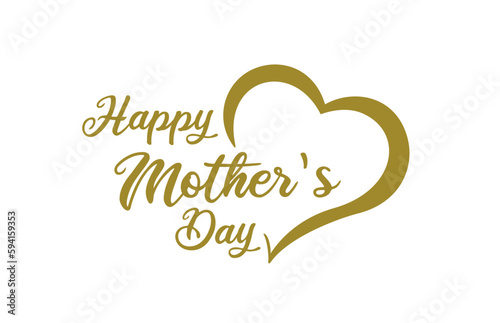 Happy Mother's Day poster and banner template. Happy Mother's Day golden Calligraphy Background. Vector illustration.