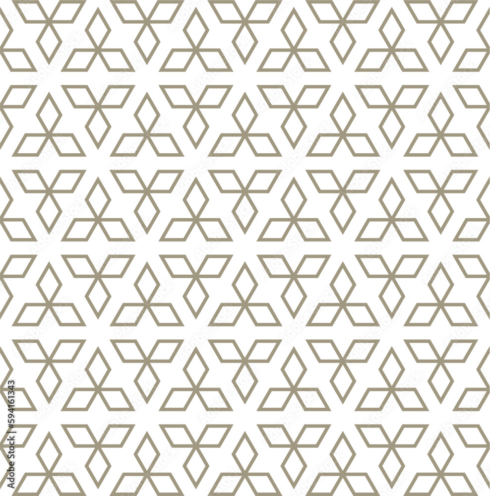 A seamless pattern with gold and white geometric shapes A seamless pattern with gold and white geometric shapes