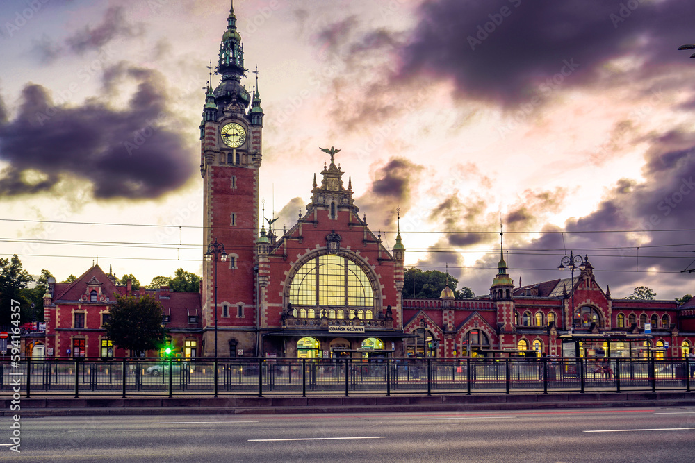 Fototapeta premium Poland Gdansk glowny rail station