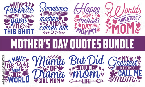 -Mother's Day Svg Design Bundle, Hand drawn lettering phrase, Cutting Cricut and Silhouette, card, Typography Vector illustration for poster, banner, notebook, flyer and mug.