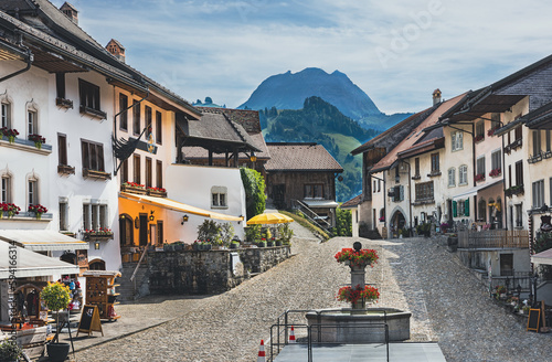 Medieval town of Gruyeres, Fribourg