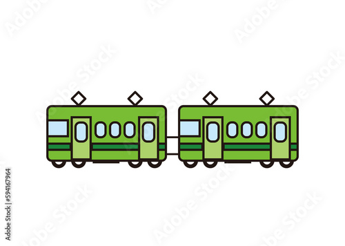 シンプルな電車のイラスト