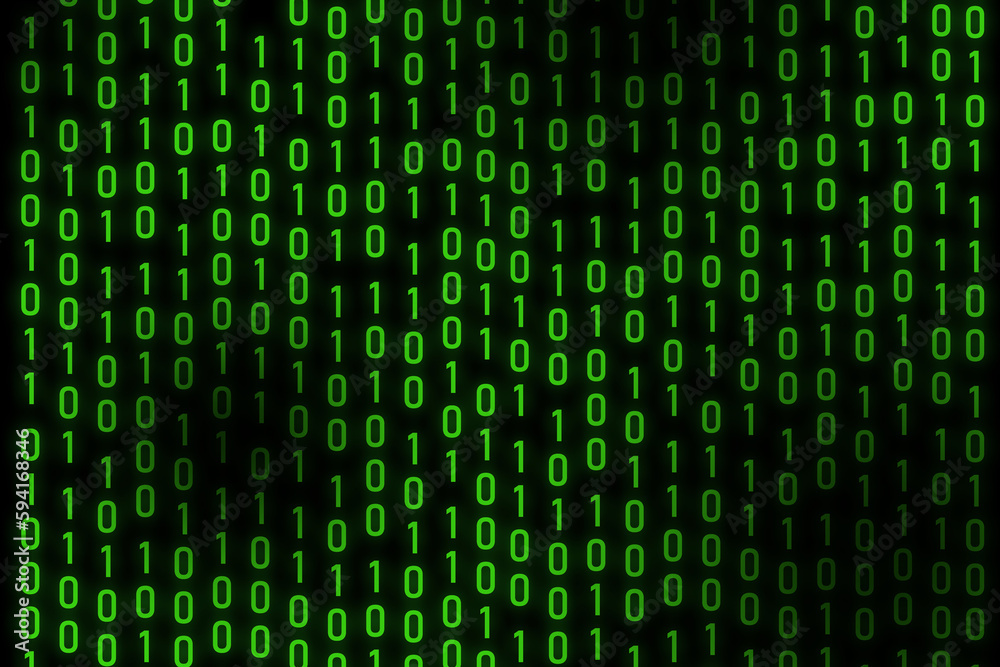 Green pattern binary numeral system background Green pattern binary numeral system background
