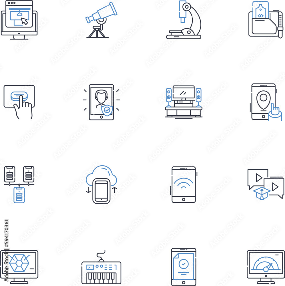 Systems line icons collection. Integration, Efficiency, Functionality, Optimization, Automation, Performance, Connectivity vector and linear illustration. Synchronization,Interoperability,Scalability Systems line icons collection. Integration, Efficiency, Functionality, Optimization, Automation, Performance, Connectivity vector and linear illustration. Synchronization,Interoperability,Scalability