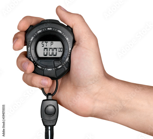 Digital Stopwatch in a Hand photo