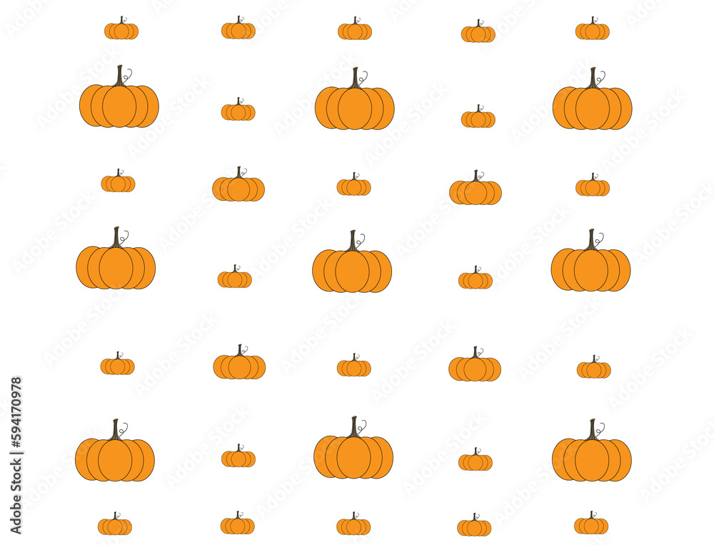 Fototapeta premium pumpkin, vector; vector pumpkin, color orange, vector