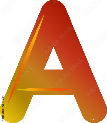 Abstract alphabet letter A