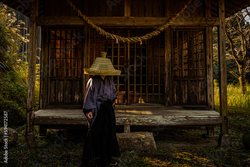 武士と日本古来の風景