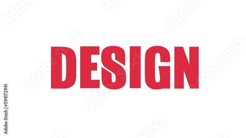 design text animation video on white background