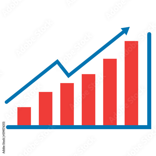 business growth graph with arrow