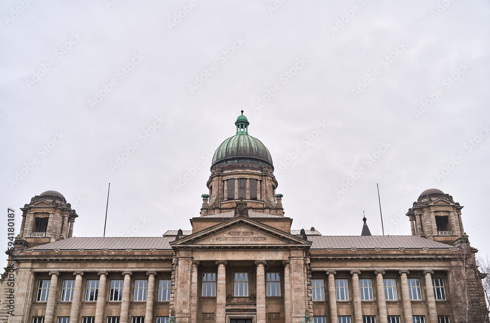 Building of The Hanseatic Higher Regional Court (Hanseatisches Oberlandesgericht ) (HansOLG) of the City of Hamburg, Germany