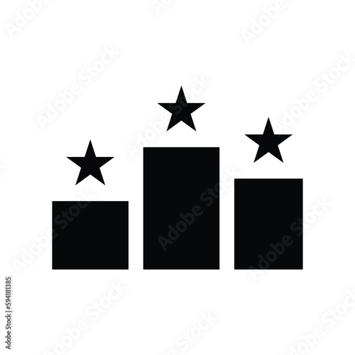 Fame ranking chart vector icon