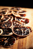 Sliced dried limes, dried fruit