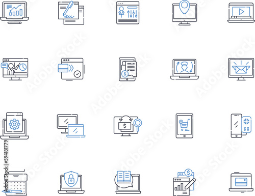 Tools line icons collection. Hammer, Saw, Screwdriver, Drill, Wrench, Pliers, Tape measure vector and linear illustration. Chisel,Level,Clamp outline signs set