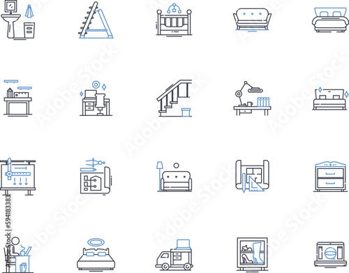 Ottoman line icons collection. Empire, Sultan, Conquest, Janissary, Caliphate, Byzantine, Mosque vector and linear illustration. Bazaar,Pasha,Harem outline signs set