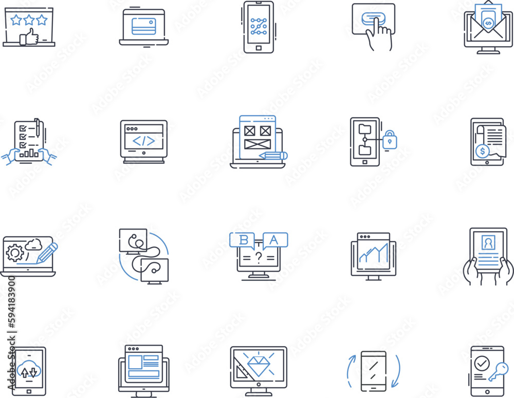 Display panel line icons collection. Resolution, Contrast, Brightness, Refresh, Touchscreen, OLED, LCD vector and linear illustration. LED,IPS,TN outline signs set Display panel line icons collection. Resolution, Contrast, Brightness, Refresh, Touchscreen, OLED, LCD vector and linear illustration. LED,IPS,TN outline signs set