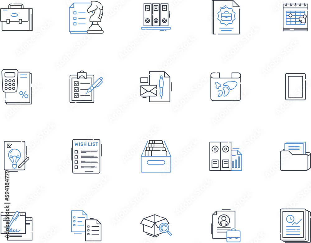 Collections and logs line icons collection. Curate, Assemble, Amass, Archive, Catalogue, Inventory, Organize vector and linear illustration. Compile,Group,Categorize outline signs set Collections and logs line icons collection. Curate, Assemble, Amass, Archive, Catalogue, Inventory, Organize vector and linear illustration. Compile,Group,Categorize outline signs set