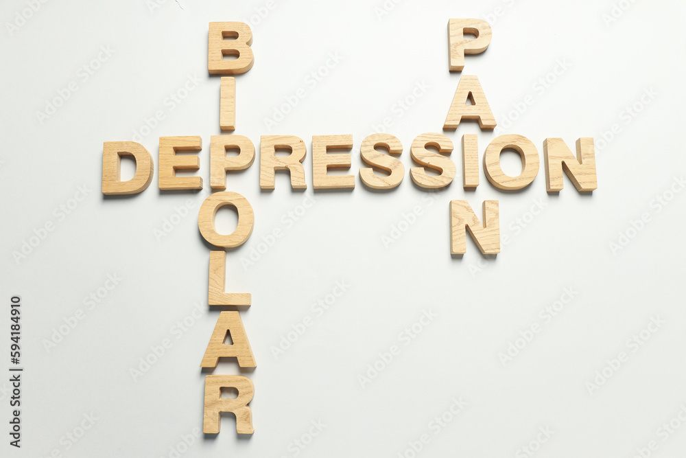 Fototapeta premium Mental disorders concept - composition for Bipolar disorder