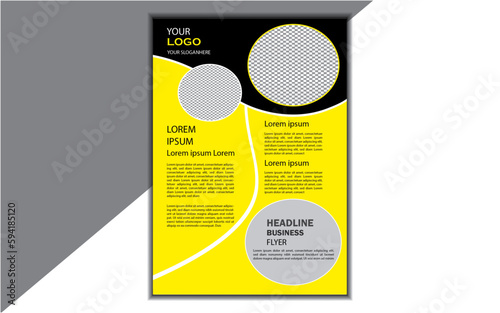 Corporate Flyer Layout and business flyer template with vector illustration.