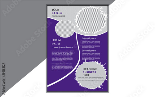 Corporate Flyer Layout and business flyer template with vector illustration.