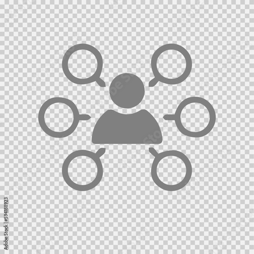 Social network vector icon eps 10.