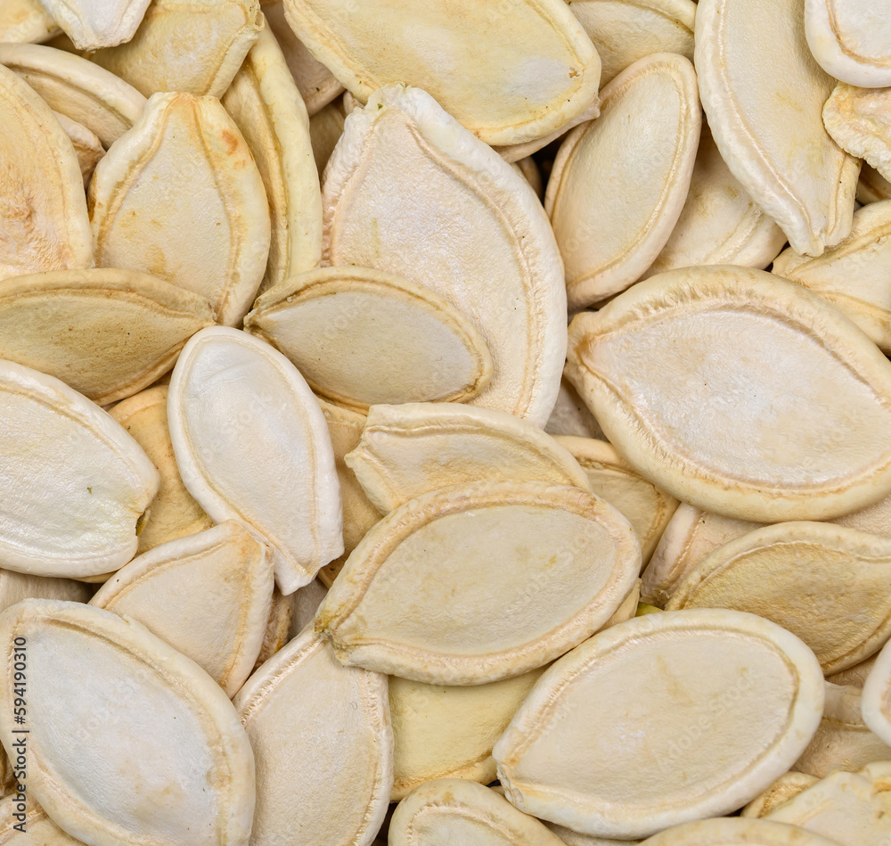 Pestki z dyni w łupinie z bliska, makro 