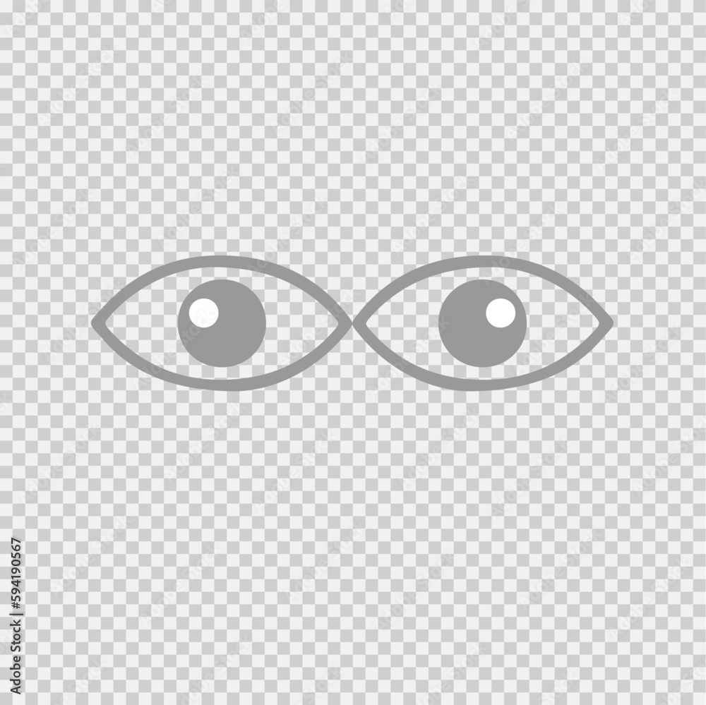 Eyes vector icon. Two eye cartoon  illustration.