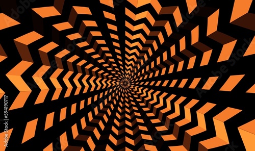 Optical illusion pattern set. Distorsion line.
