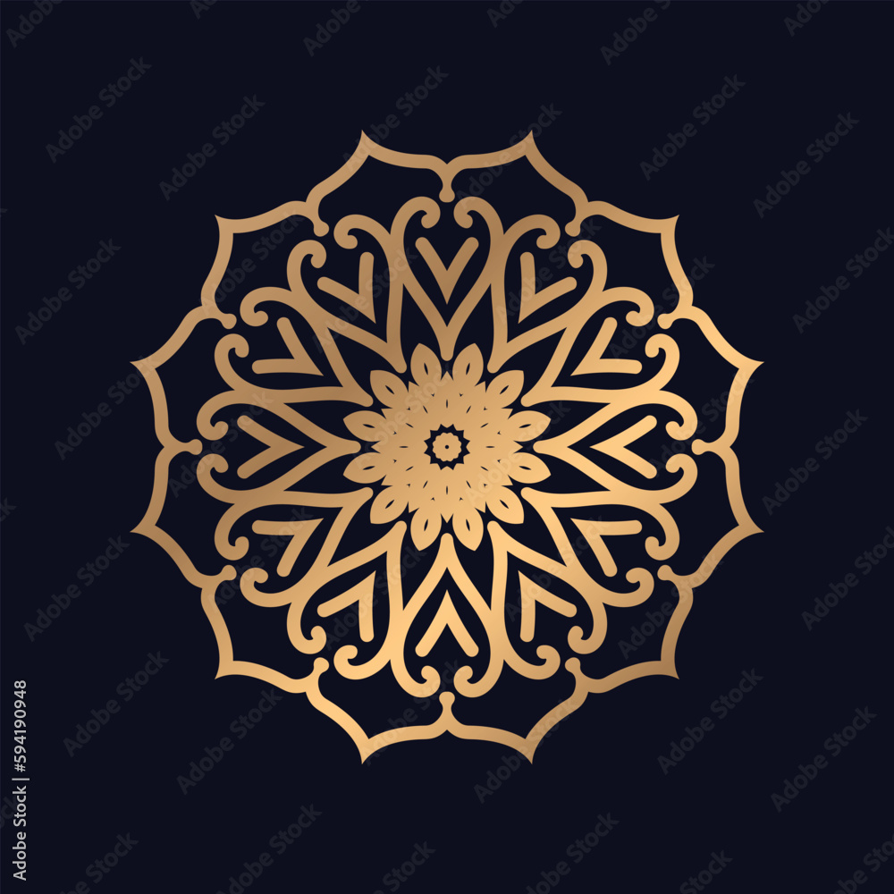 Abstract Islamic pattern mandala design background vector