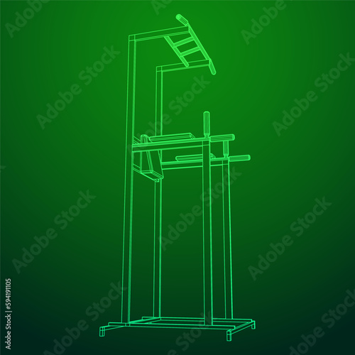 Pull up bar. Upper body workout, bodybuilding exercise.