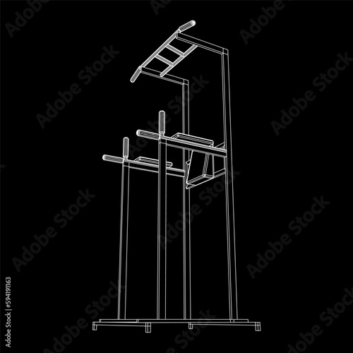 Pull up bar. Upper body workout, bodybuilding exercise.